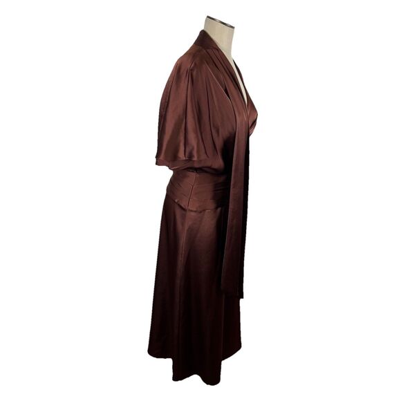 Alex Marie Satin Cocktail/Party Occasion Dress Size 8 Brown Satin NWT READ - Picture 5 of 13